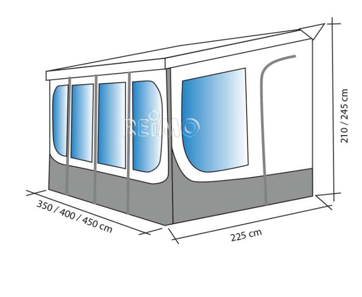 Steny predsiene pre strechu predsiene Instant Roof 400 cm