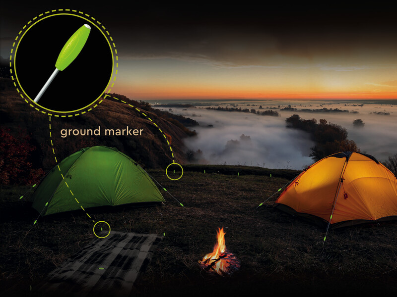 Podlahové značky Ropescout 6 ks, fotoluminiscenčné</p><br></p>