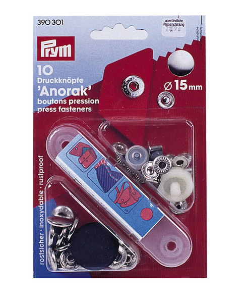 Tlačidlá 15 mm 10 ks Anorak