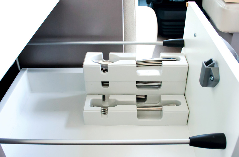 Purvario zásobník na príbory KONTURA ON-TOP 4-dielny, stohovateľný</p>