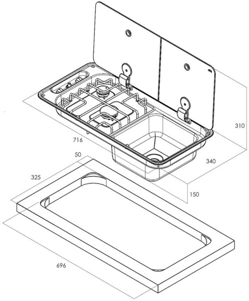 Kombinovaný sporák s chladičom FL1401</p>