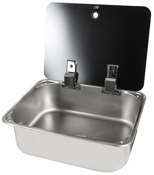 Nerezový drez so skleneným krytom</p>