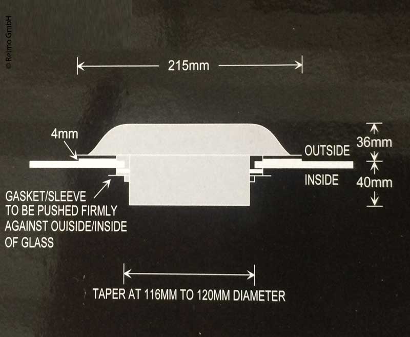 Solárny ventilátor z nehrdzavejúcej ocele – Ø 215 mm