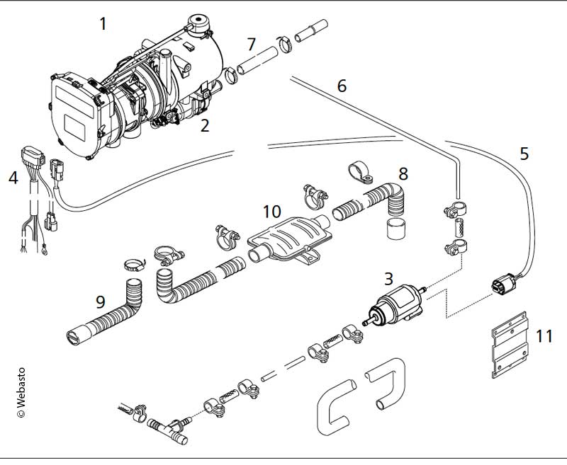 Inštalačná súprava Webasto pre Thermo Pro 90