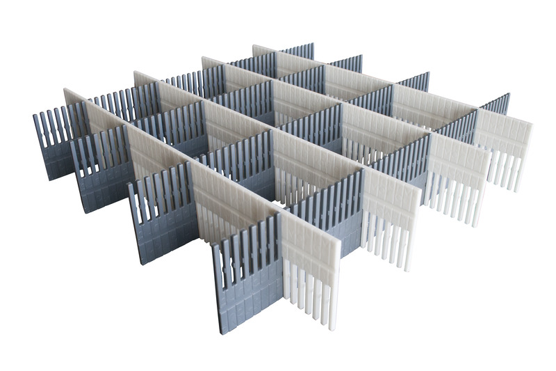 Zásuvkové lišty Purvario - svetlosivá / antracit - sada 8 kusov</p>