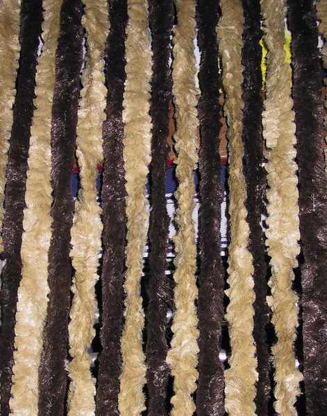 Fleecový záves 56x185 hnedý/béžový pre karavany