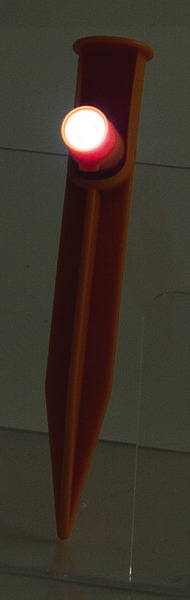 Stanové kolíky so svetlom LED, 4 kusy, oranžové