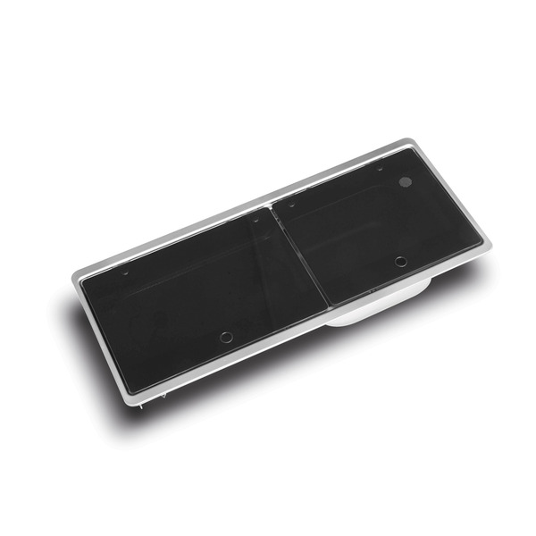 Kombinovaný sporák/drez s 2-dielnym skleneným krytom