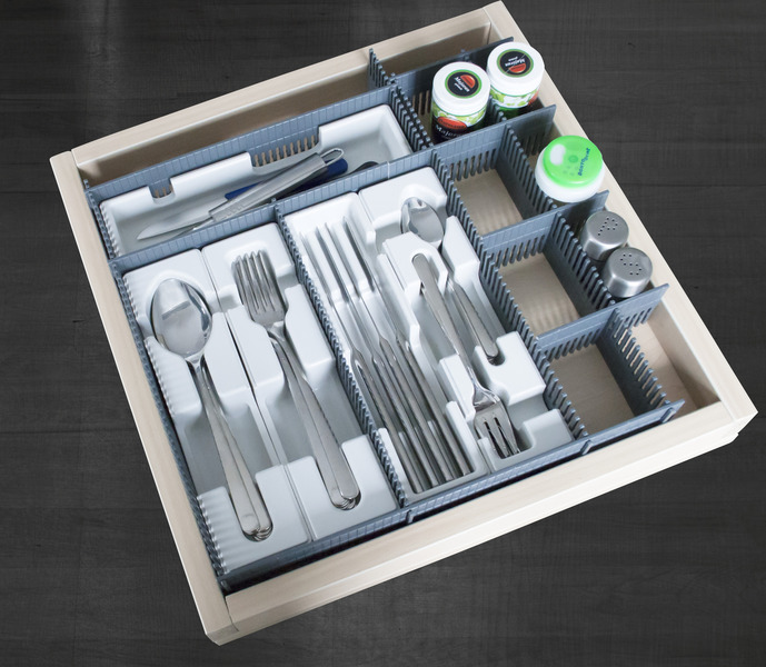 Purvario zásobník na príbory KONTURA ON-TOP 4-dielny, stohovateľný</p>