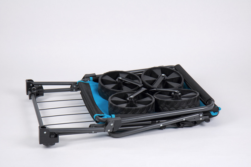 Prepravný vozík Camp4 s odnímateľnými pneumatikami a taškou na batohy</p>