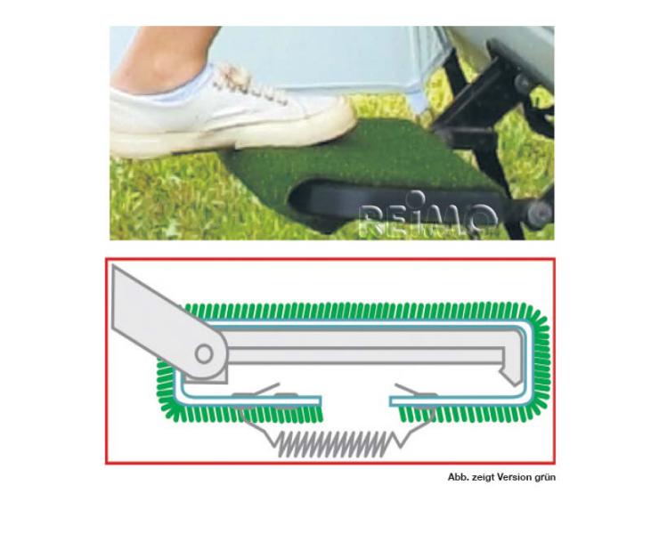 Podložka pod nohy na schodíky, farba: čierna