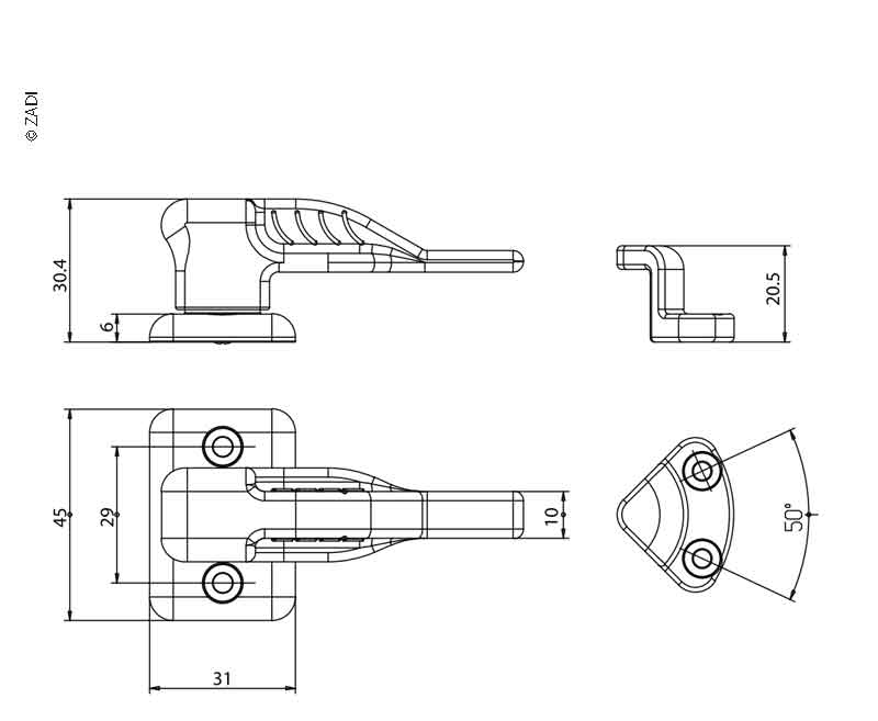 Zarážka dverí čierna