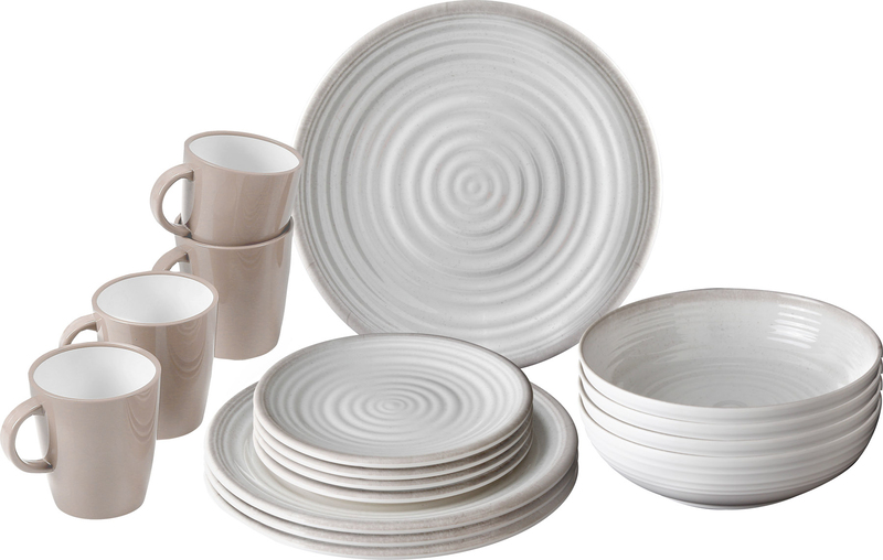 Melamínová súprava riadu Savana - 16 kusov - pre 4 osoby