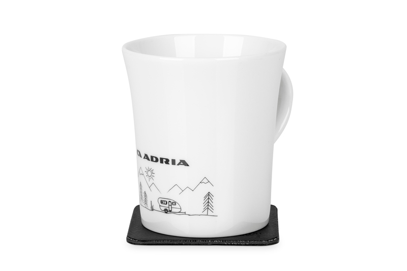 Porcelánové šálky ADRIA s magnetickým uchom „WOHNWAGEN“