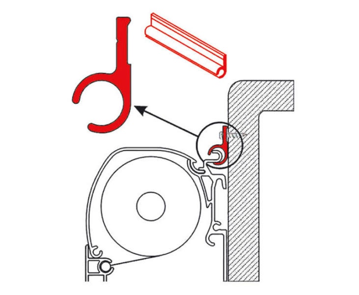 Hliníková koľajnica Keder so skrutkovacím kanálom - 5 m</p>
