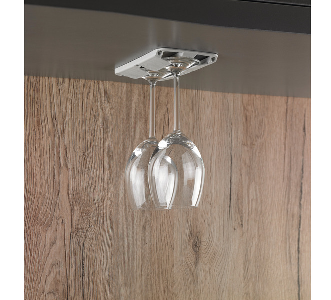 Držiak na poháre so stopkou - svetlosivý - sada 2 kusov