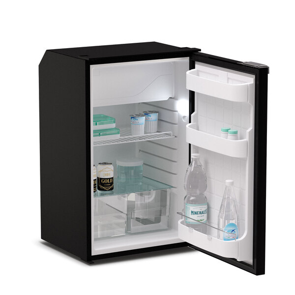 Kompresorová chladnička C95L CHR – 95 + 12 l – čierna