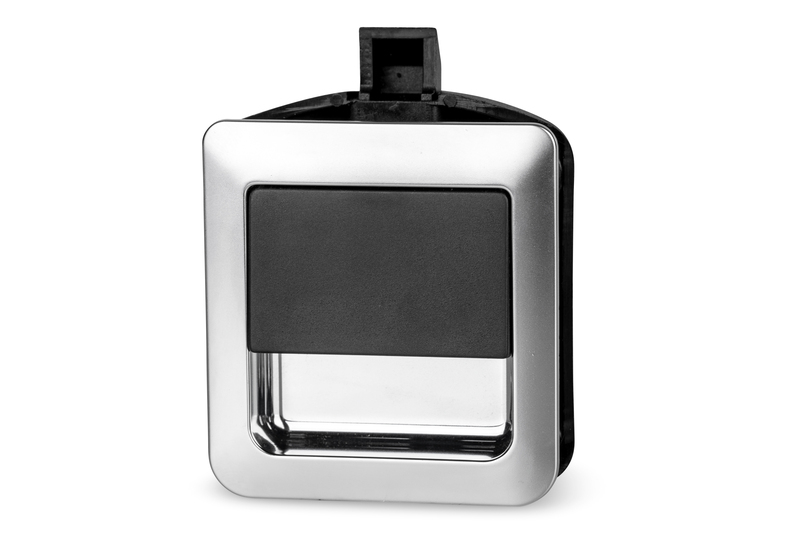 Zámok s západkou 55 x 59 mm pre dvere s hrúbkou 12 – 18 mm – matný chróm / čierna