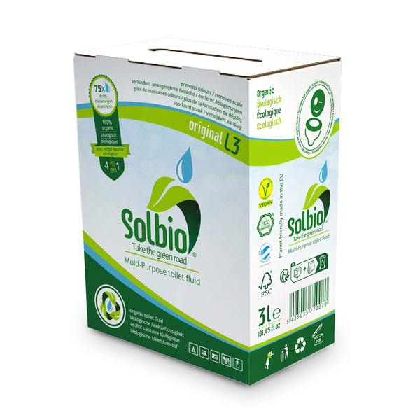 Solbio – prípravok do sanitárnych zariadení, 3,0 litra
