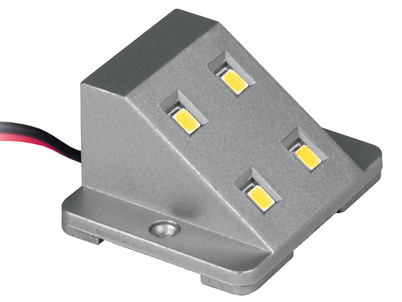 LED cabinet light 12V/0,8W silver with magnetic switch