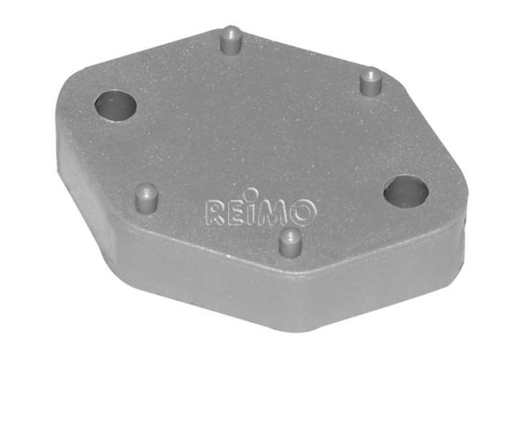 Dištančný plech, výška 10 mm, sivý