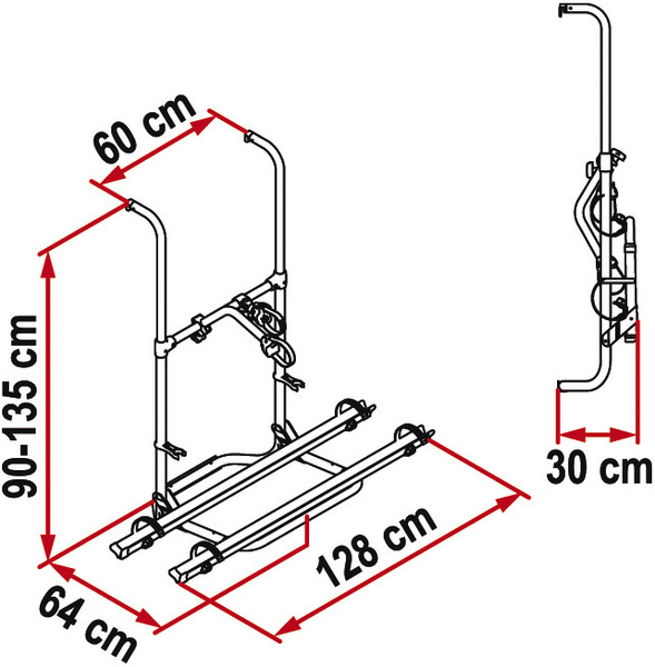 Zadný nosič Carry Bike Pro Hymer pre 2 bicykle