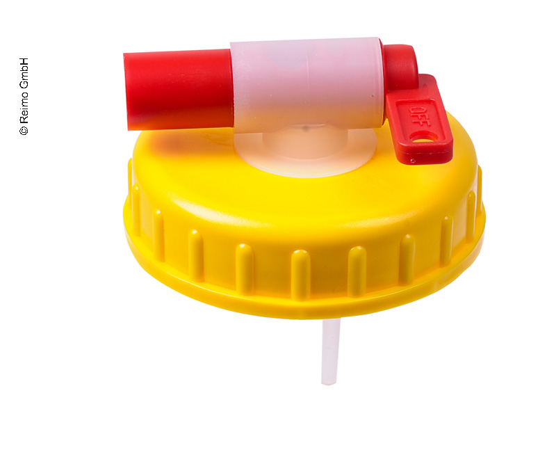 Skrutkovací uzáver pre kanister na vodu DIN 96 s vypúšťacím kohútikom