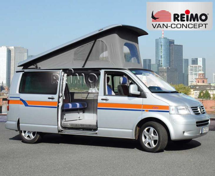Superplochá strešná posteľ VW T5 / T6 / T6.1 Transporter LR – zdvihnutá vpredu