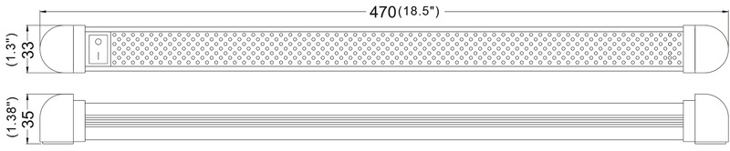 12 V LED svetlo - 470 mm</p>