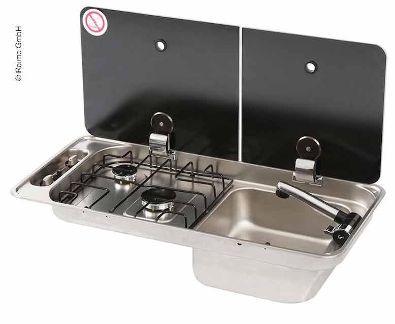 Rozširujúca súprava kempingového autobusu 40 K - Kombinovaný sporák/drez a vstavaná chladnička