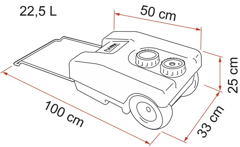 Nádrž na odpadovú vodu šedá 23 l