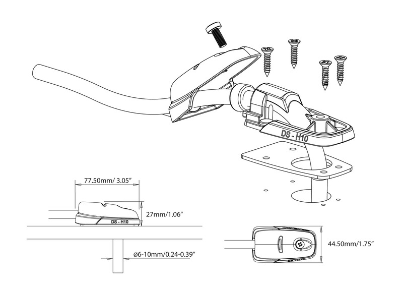 Strešný kanál Scanstrut 6-10 mm - horizontálny - čierny</p>