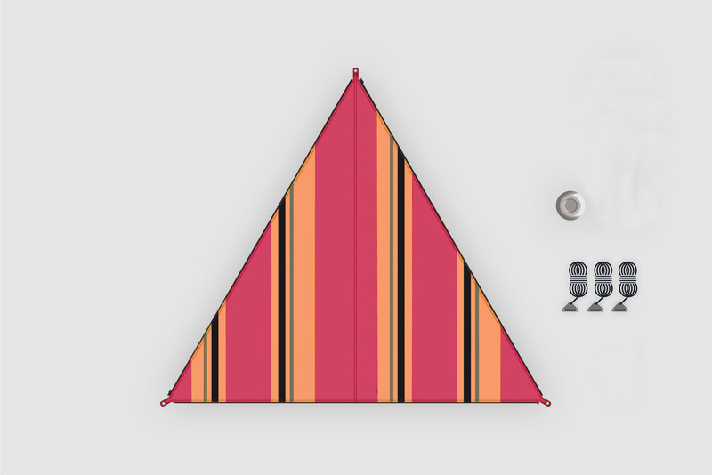 Ohýbaná spojiteľná markíza "Zip-Canvas" Orient Design - Červený pruhovaný</p>