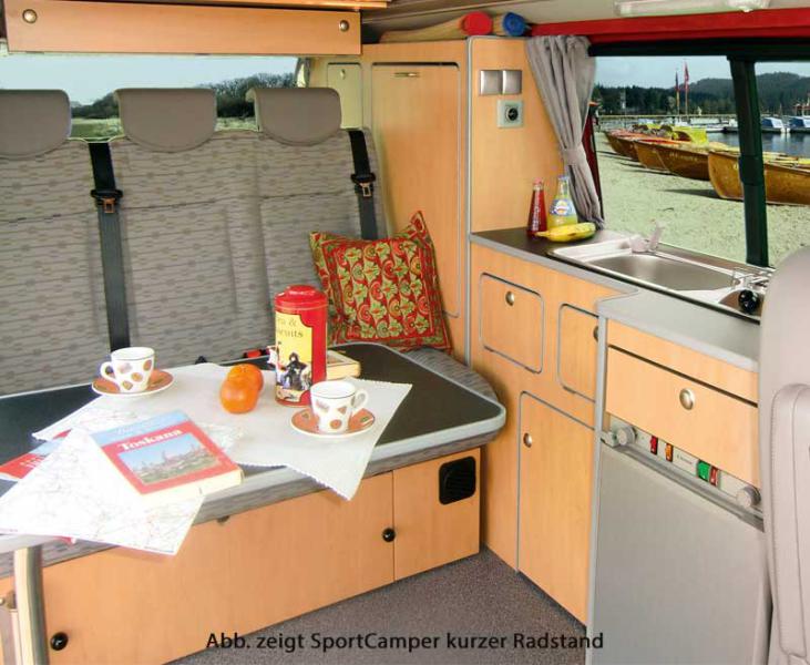Séria nábytku – prefabrikovaný diel pre VW T5/T6 s dlhým rázvorom – Sportcamper