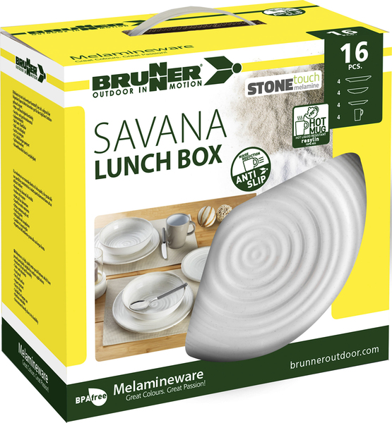 Melamínová súprava riadu Savana - 16 kusov - pre 4 osoby