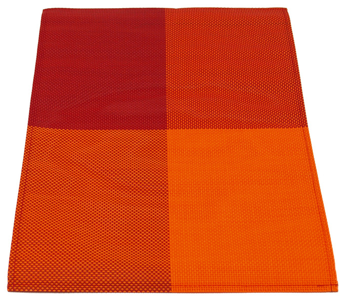 Table doily set of 2, 30x45cm, orange/red