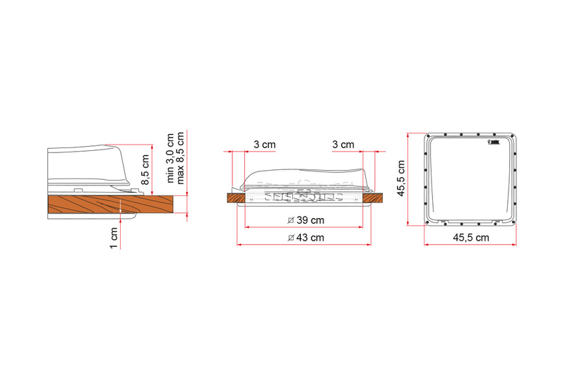 TurboVent 12 V Polar Control – biela kapota