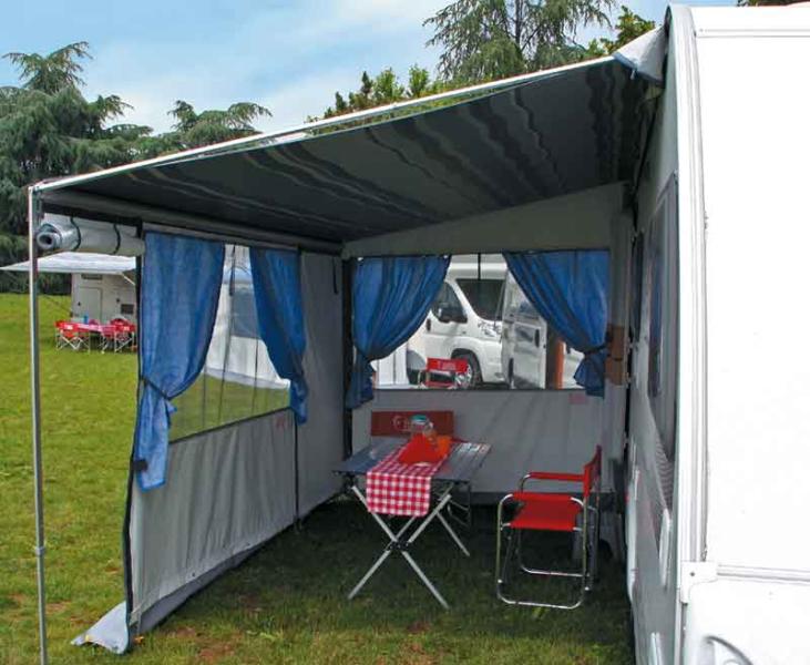 Markíza Caravanstore ZIP v puzdre s predsienkou, šírka 280 cm, výsuv 225 cm, BlueOcean