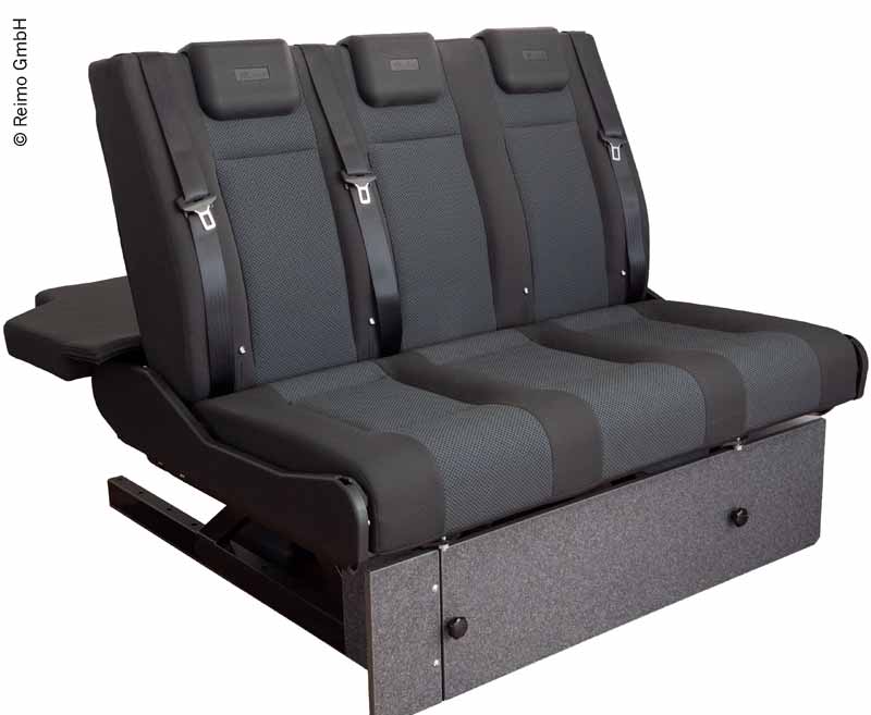 Spacie sedadlo VW T5 V3100, veľkosť 14, pevné, 3-miestne, čalúnenie Austin T5, dvojfarebné, pravostranné