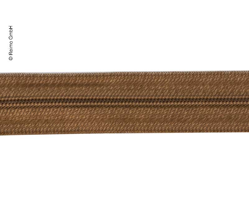 Neprerušovaný zips na metráž v hnedej farbe, šírka 2,5 cm