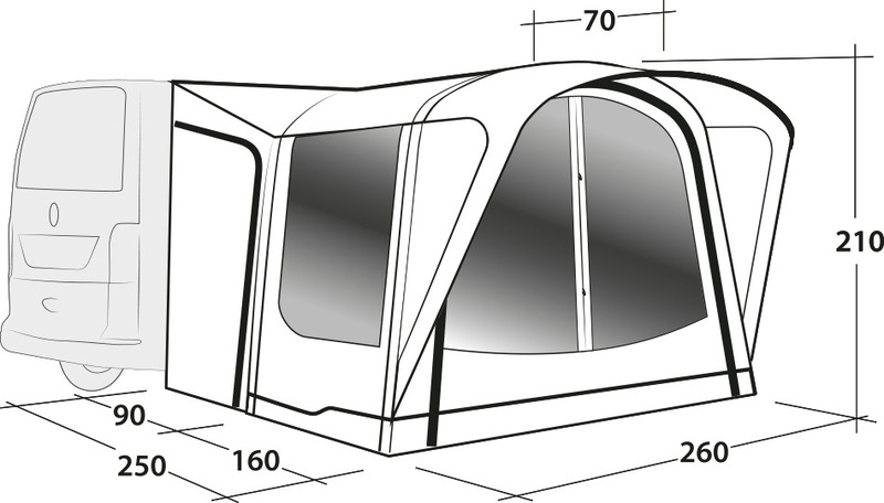 Markíza pre autobusy Newburg 160 AIR - voľne stojaca nafukovacia markíza</p>