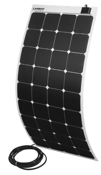 Solar panel flex 12V / 80W incl. charge controller and roof duct