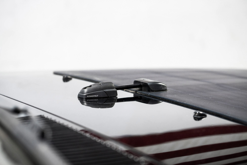 Strešný kanál Scanstrut 6-10 mm - horizontálny - čierny</p>