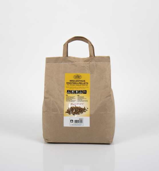 Kompost / suchá separácia / vedro / skladacia toaletná podstielka Miscanthus - 3,5 kg</p>