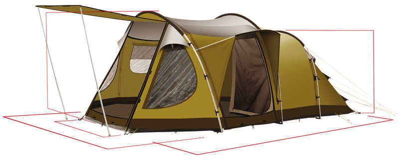 Exkluzívny kempingový stan Dakota Z5 Deluxe pre 4 osoby</p>