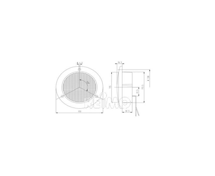 LED zadné svetlo s odrazačom 12 V, 3 W, číre, IP67, kábel 500 mm