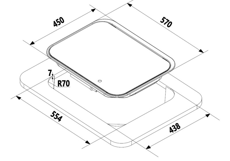 Plynový sporák s 3 horákmi</p>