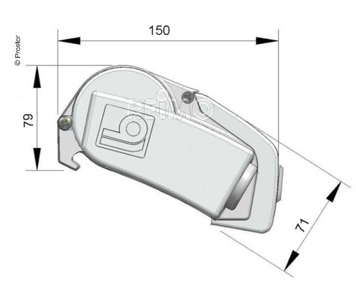 DOMETIC PERFECTROOF PR 2000 – 4,00 m antracitová / horizontálna sivá