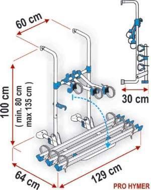 Zadný nosič Carry Bike Pro Hymer pre 2 bicykle