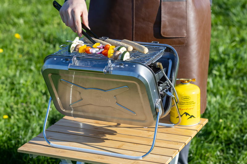 Prenosný plynový gril z nehrdzavejúcej ocele</p>